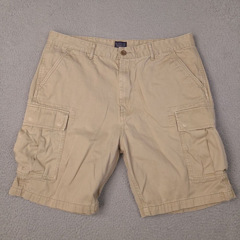 Levis Shorts Mens 37 Brown Tan Cargo Pockets 100% Cotton Outdoor White Tab